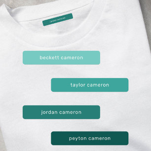 Name on Teal Adhesive Waterproof