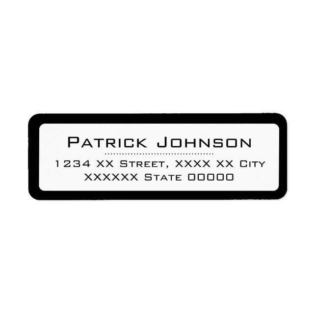 name or company-name with black border (Front)