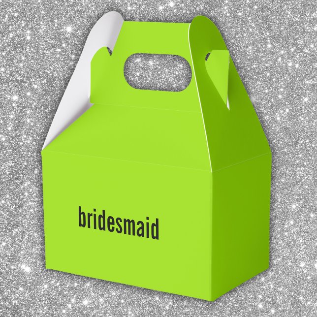 NAME or ROLE Green Girl Summer Bridesmaid Proposal Favour Box (Creator Uploaded)