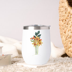 Name, Paper Quilled Flowers on Charming 11oz