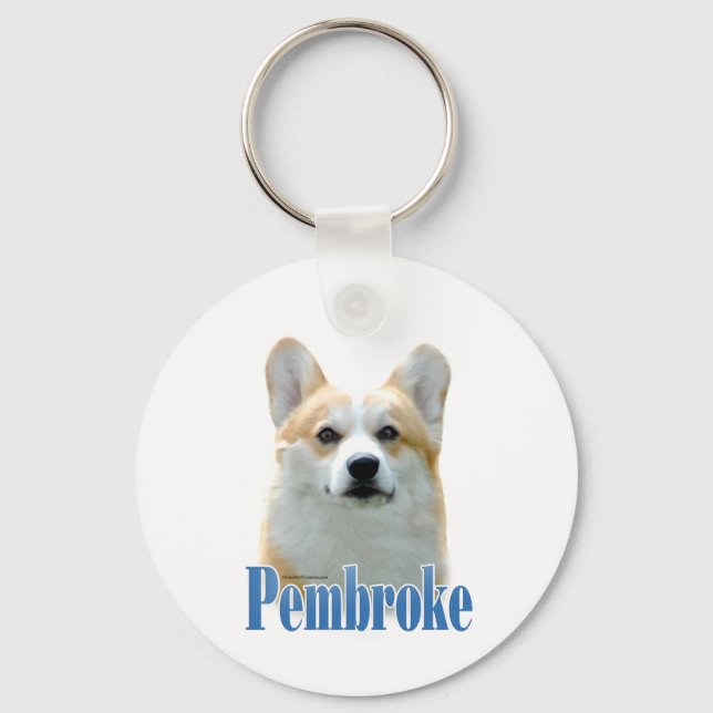 Name Pembroke Welsh Corgi  Key Ring (Front)