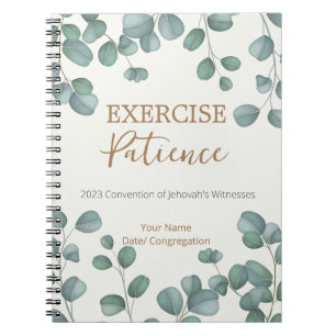 Name Personalised 2023 JW Exercise Patience  Notebook