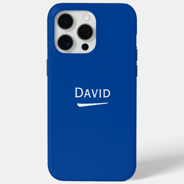 Name Personalised Light on Deep Blue Case-Mate iPhone Case (Back)