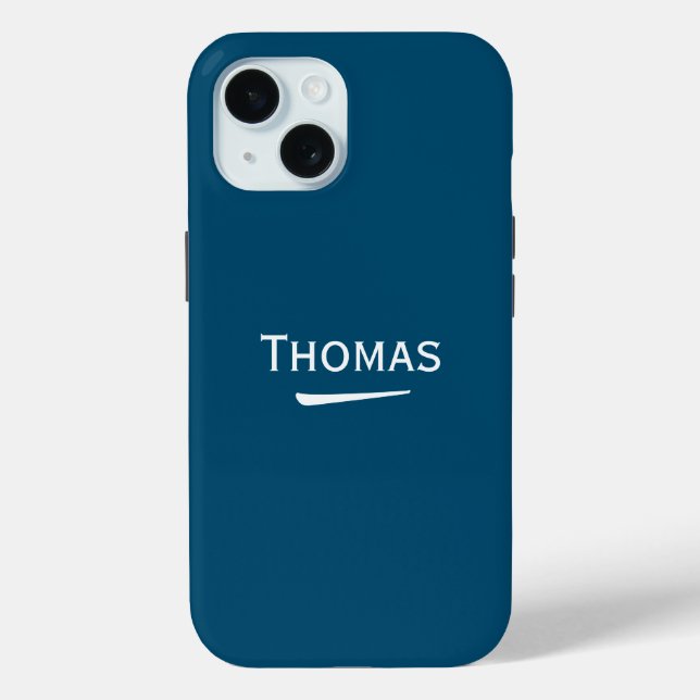 Name Personalised Light on Ocean Blue Case-Mate iPhone Case (Back)