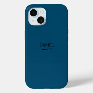 Name Personalised Ocean Blue iPhone 15 Case