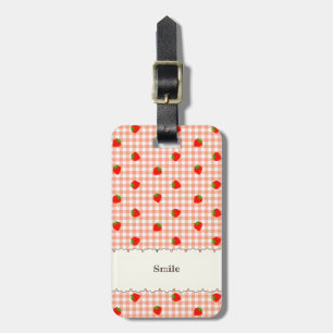 Name Phone Number Custom Check Orange Luggage Tag