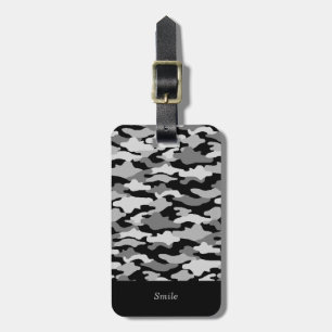 Name Phone Number Customization Camouflage Black L Luggage Tag