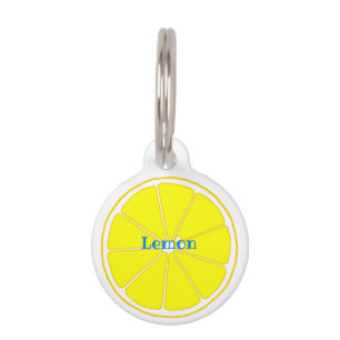 Name Phone Number Customization Lemon Pet Name Tag