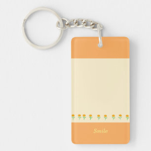 Name Phone Number Customized Marigold Orange Key Ring