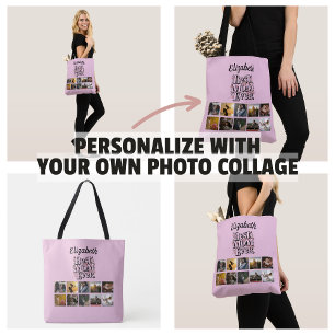Name Photo Collage Best Mum Ever Cute Keepsake Tote Bag