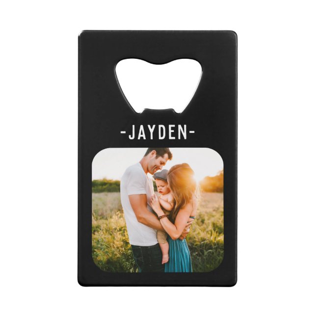 Name & Photo Credit Card Bottle Opener (Front)