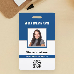 Name Photo Logo QR Code Corporate Employee ID Card ID Badge