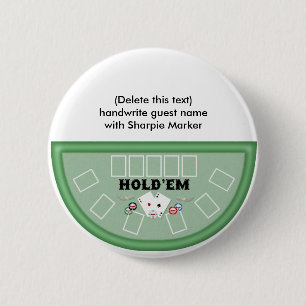 Name Pin Favours for CASINO Night Birthday Party