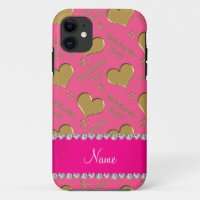 Name pink gold hearts bachelorette party