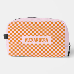 Name Pink Orange Bachelorette Bridesmaid Dopp Kit