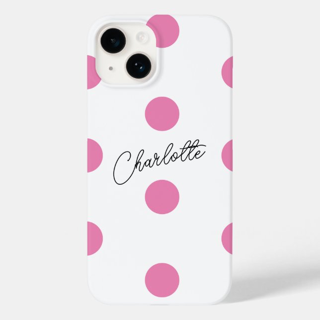 Name | Pink Polka Dots Pattern Case-Mate iPhone Case (Back)
