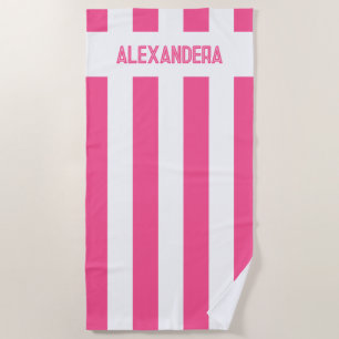 Name Pink Pool Bachelorette Party Beach Towel