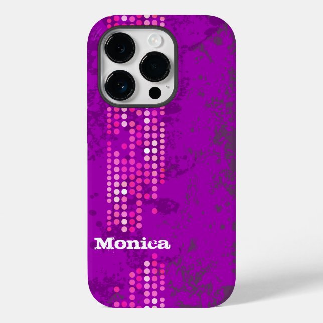 Name pink purple surf style case (Back)