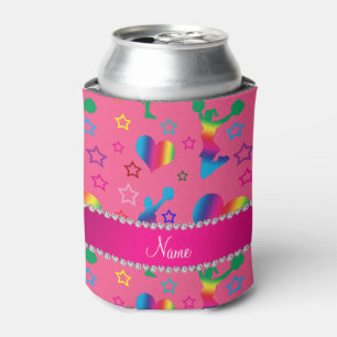 Name pink rainbow cheerleading hearts stars can cooler