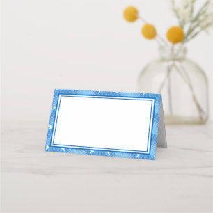 Name Place Card-Blue Shells Card
