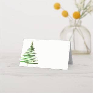Name Place Card-Christmas Tree Card