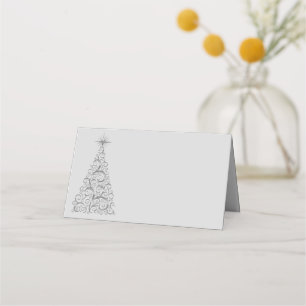 Name Place Card-Christmas Tree Card