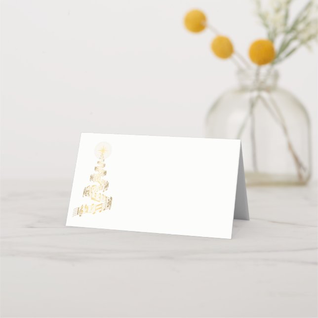 Name Place Card-Christmas Tree Place Card (Front)
