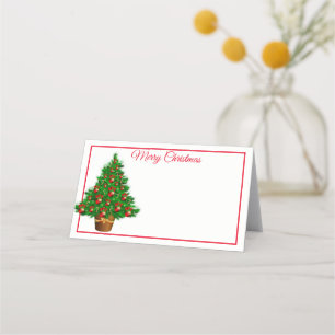 Name Place Card-Christmas Tree Place Card