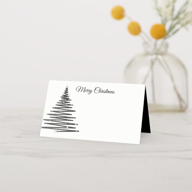 Name Place Card-Christmas Tree Place Card (Front)