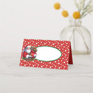 Name Place Cards-Christmas Santa Card