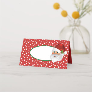 Name Place Cards-Christmas Santa Place Card