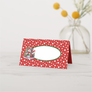 Name Place Cards-Christmas Snowman Card