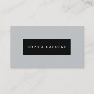 Name Plate - Black on Grey c6cbcc Business Card
