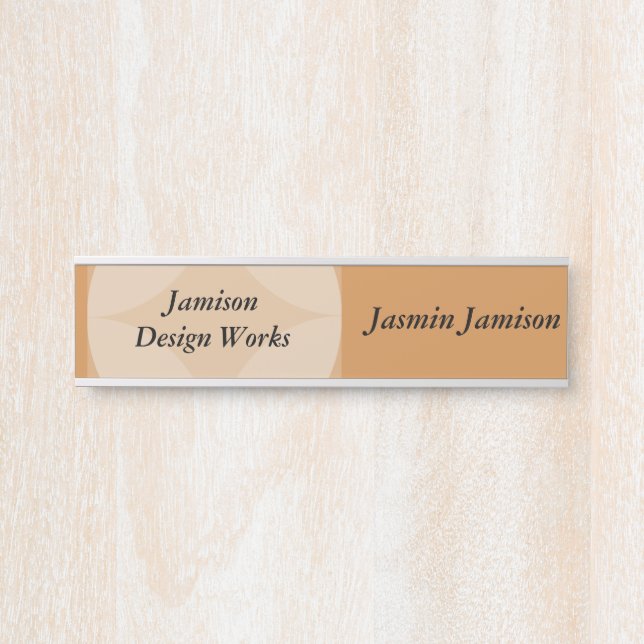 Name Plate - Circles and Diamond Graphic (Front)