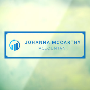 Name Plate Glass Door Accountant Business Logo W Window Cling