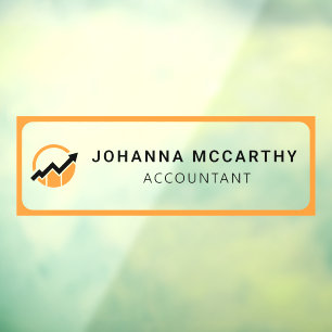 Name Plate Glass Door Accountant Business Logo Window Cling