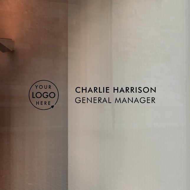 Name Plate | Glass Door Business Logo Transparent Window Cling (Creator Uploaded)