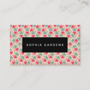 Name Plate - Hexagon Pattern 04 Business Card