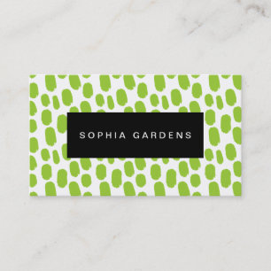 Name Plate - Paint Strokes - Martian Green Business Card