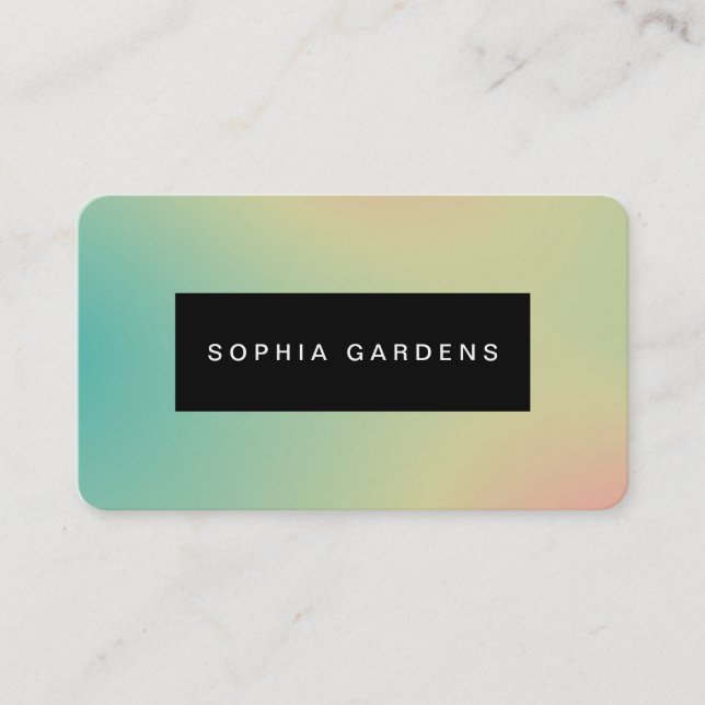 Name Plate -  Soft Gradients Business Card (Front)