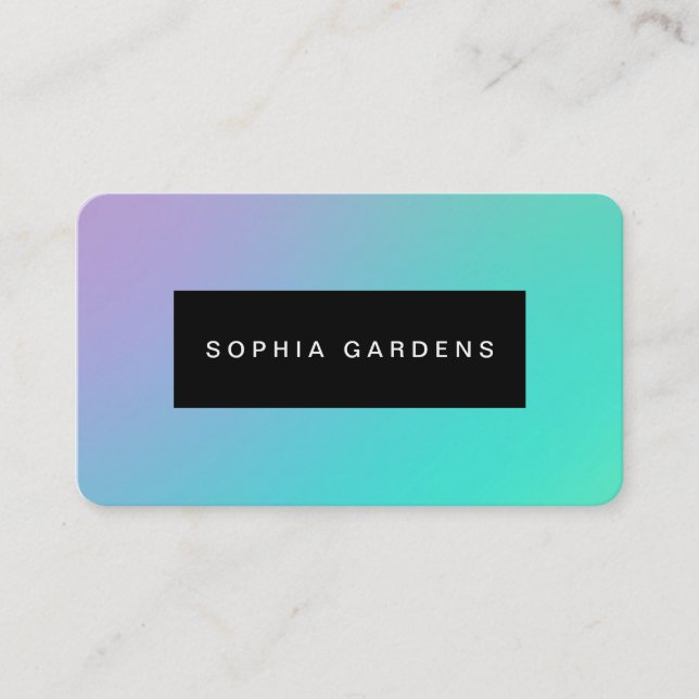Name Plate -  Soft Gradients Business Card (Front)