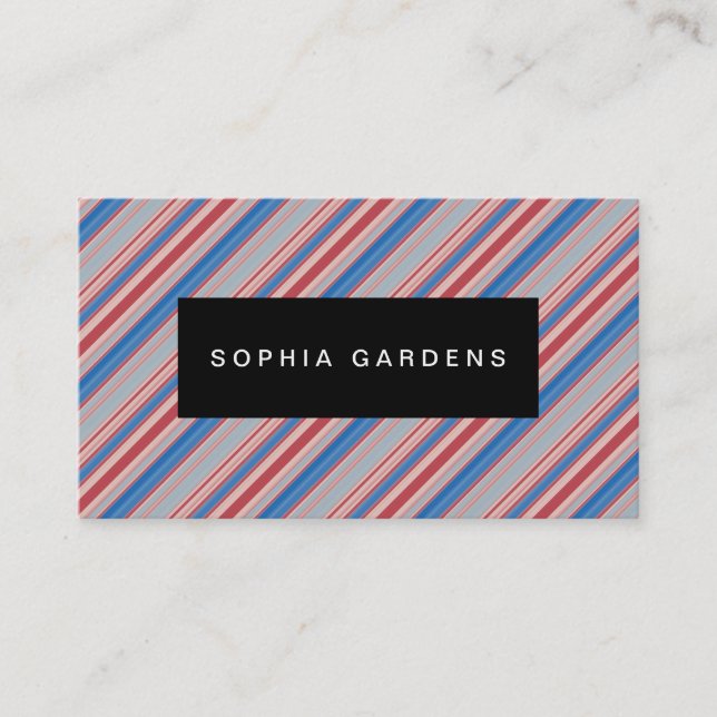 Name Plate - Stripes 310515 (14) Business Card (Front)
