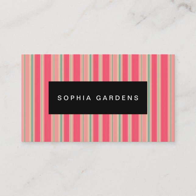 Name Plate - Stripes 310515 (8) Business Card (Front)