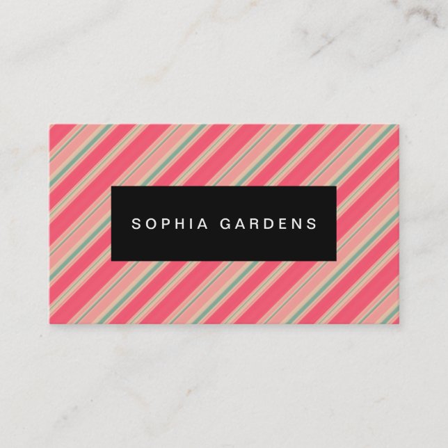 Name Plate - Stripes 310515 (8) Business Card (Front)