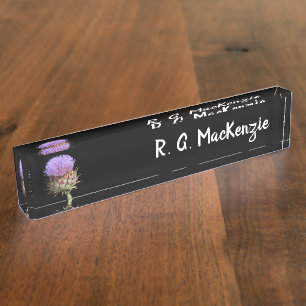 Name Plate - Thistle with Name
