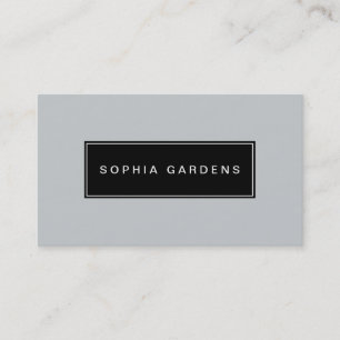 Name Plate v2 - Black on Grey c6cbcc Business Card