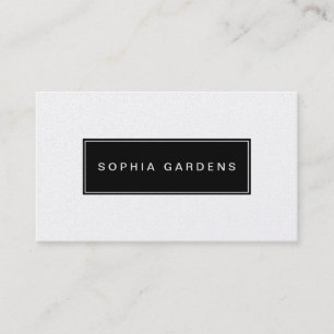 Name Plate v2 - Black on White (Gold Card) Business Card