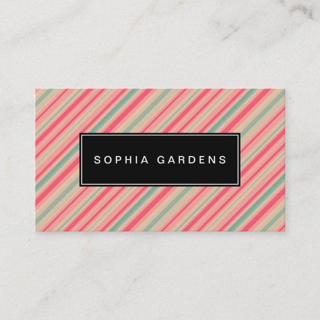 Name Plate v2 - Stripes 310515 (10) Business Card (Front)
