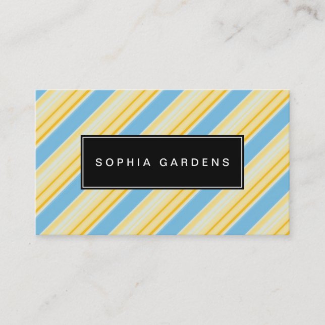 Name Plate v2 - Stripes 310515 (2) Business Card (Front)