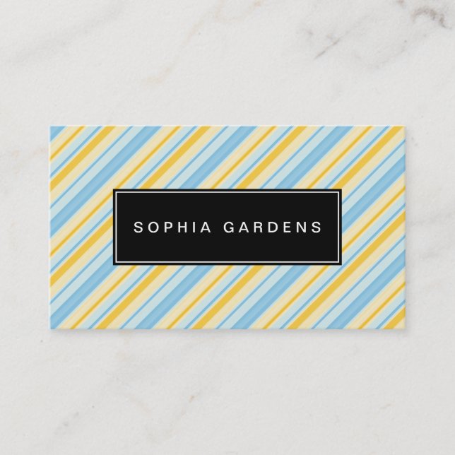 Name Plate v2 - Stripes 310515 (3) Business Card (Front)
